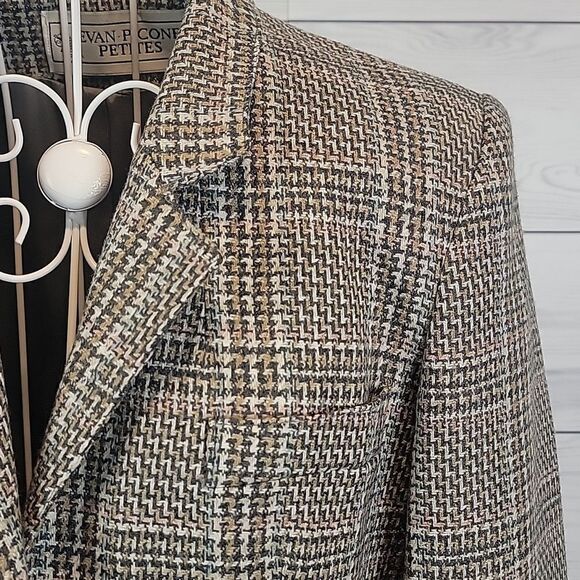 Vintage 80's Evan Picone womens plaid checkered Made in USA suit Size 2 - Picture 5 of 16